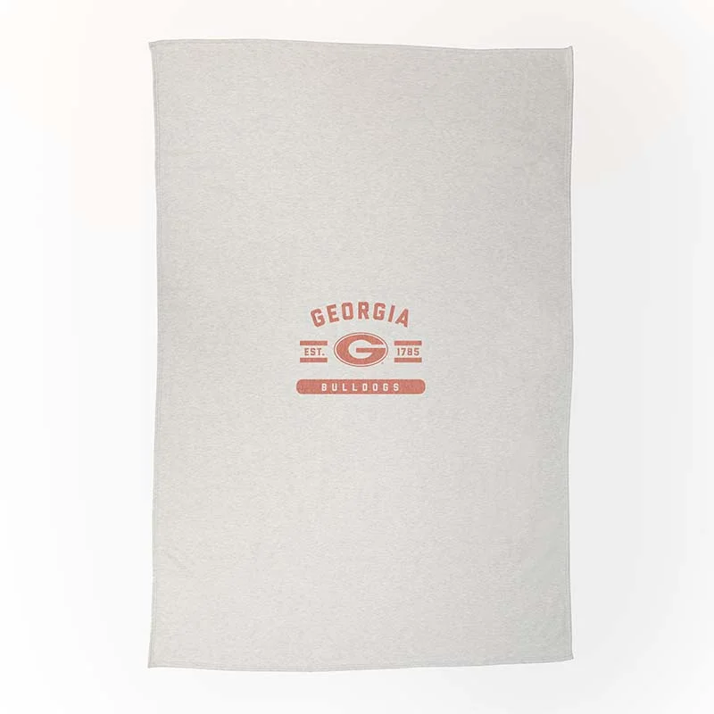 UGA Oatmeal Sweatshirt Blanket Zip Hoodie Drawstring Kangaroo Pocket