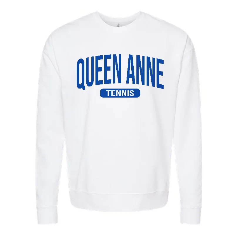 The Big Queen Anne Arch | White Oversized Crewneck Sweatshirt Hoodie with Hidden Zipper Minimalist Clean