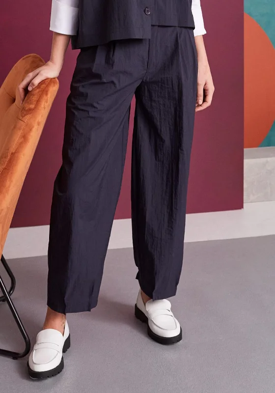 Naya Pleat Seamed Cuff Trousers, Navy Trousers Recommended Stylist