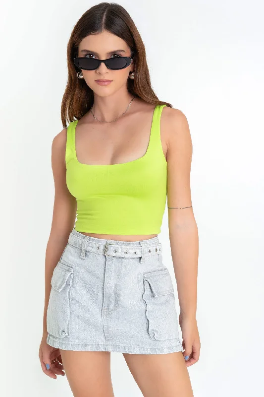 Crop top tirantes Print Jacquard Patchwork