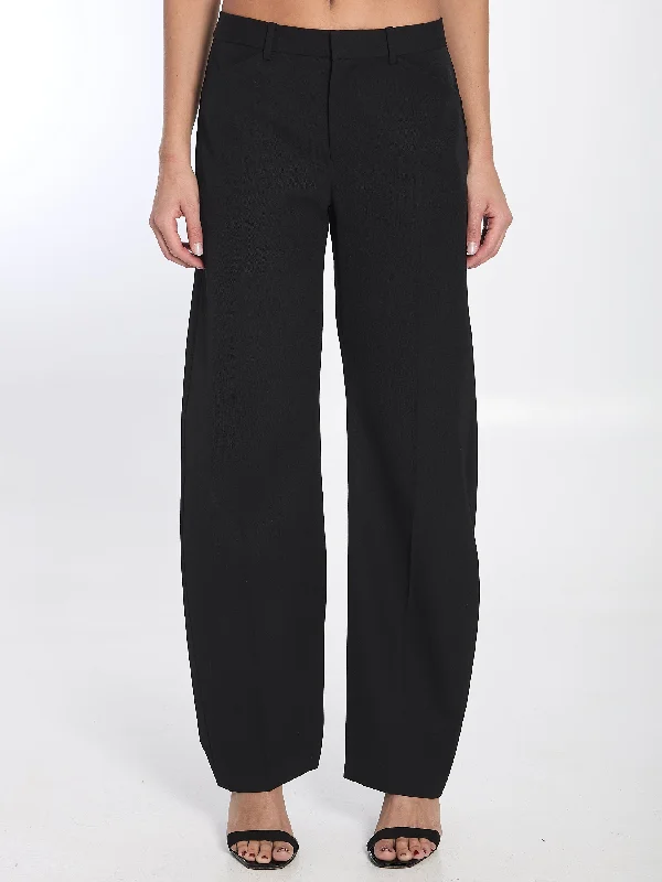 Tailored Trousers Chinos Cotton Straight Leg
