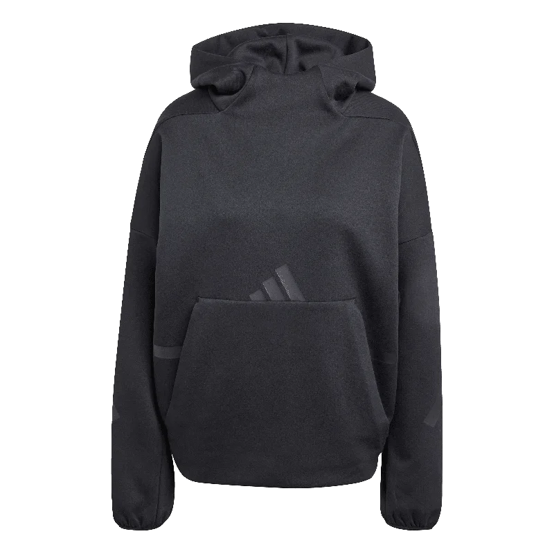 Women's Z.N.E Hoodie (JE7860) Hoodie with Metallic Shiny Futuristic
