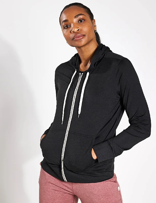 Halo Performance Hoodie 2.0 - Black Heather Hoodie with Back Slit Movement Comfort