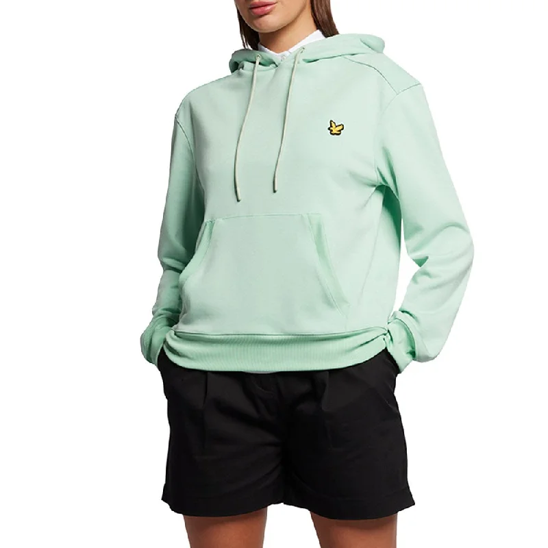 Lyle & Scott Women's Naomi Hoodie - Pale Teal Hoodie with Half-Zip Sporty Casual