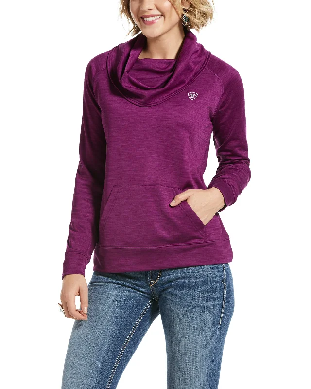 Women's Conquest Cowlneck Sweatshirt Hoodie with Cropped Fit Short Trendy