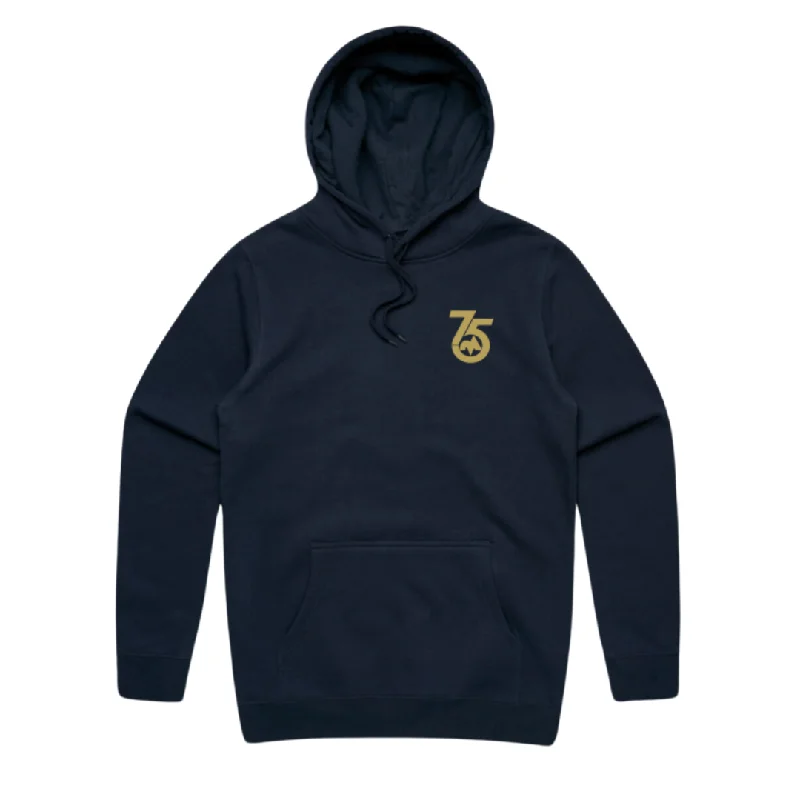 75 Year Hoodie Hoodie with Monochrome Minimalist Simple