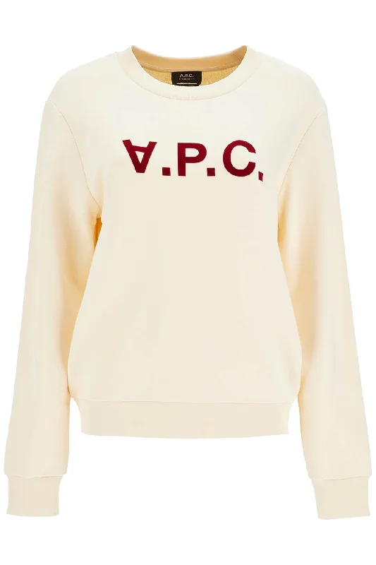 grand vpc sweatshirt COHBN M27907 ECRU/BORDEAU Hoodie with Magnetic Closure Innovative Modern