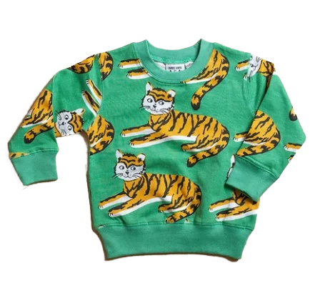 Tiger Town Sweatshirt Hoodie with Toggle Buttons Decorative Unique