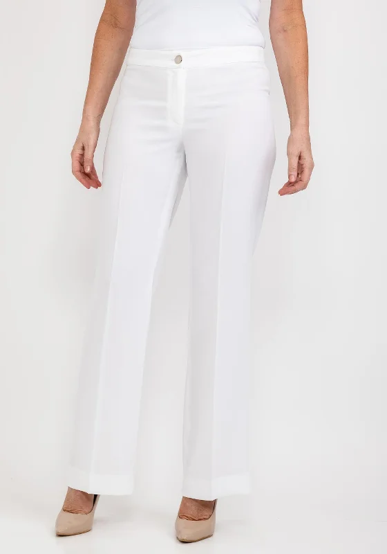 Badoo Straight Leg Trousers, White Trousers Palazzo Wide Leg