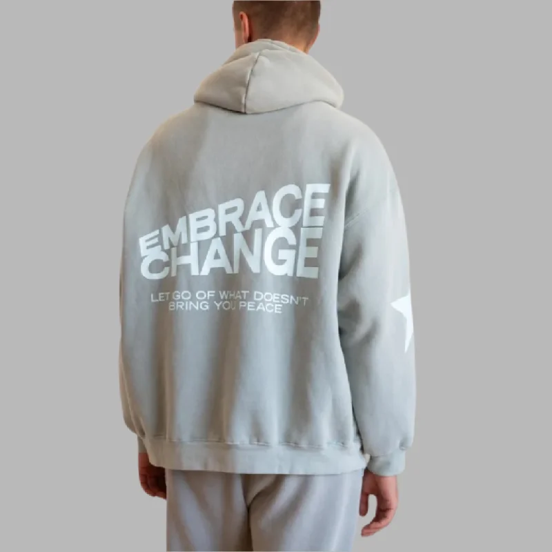 The Mayfair Group - "Embrace Change" Oversized Hoodie Hoodie with Strings Custom Fit Adjustable