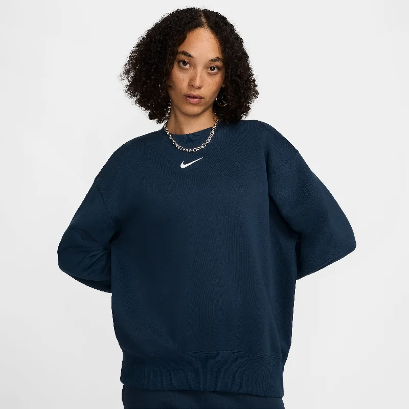 Sportswear Phoenix Fleece Womens Oversized Crew-Neck Sweatshirt Hoodie with Magnetic Closure Innovative Modern