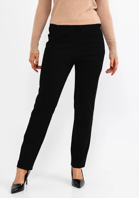 Zerres Gerda Zip Comfort Trousers, Black Trousers Formal Black