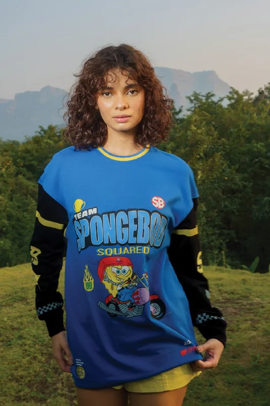 SpongeBob Squared Sweatshirt Hoodie with High Neck Warm Protective