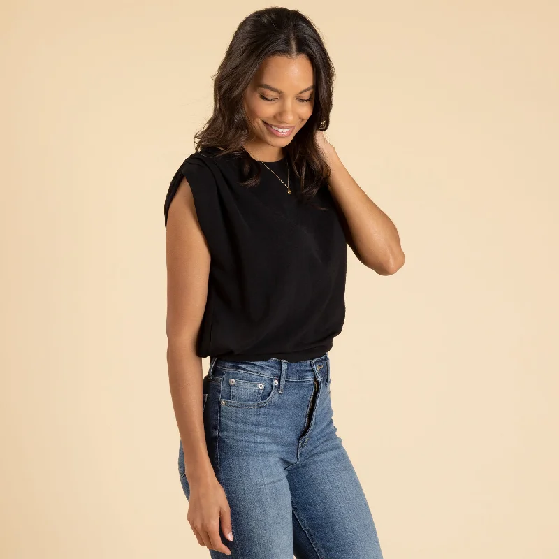 Cap Sleeve Crop Top Zippered Front Buttoned Front Snap Front