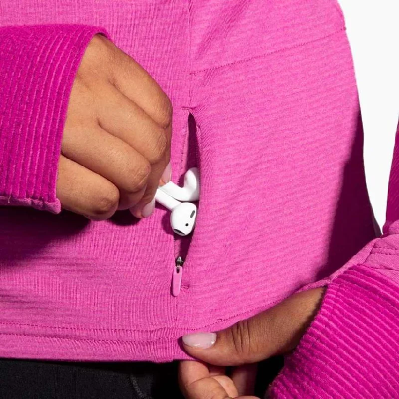 Brooks NOTCH THERMAL HOODIE 2.0 MUJER Hoodie with Print Artistic Unique