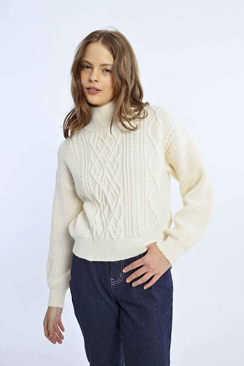 Twist Knit Sweater Elegant Classic Vintage