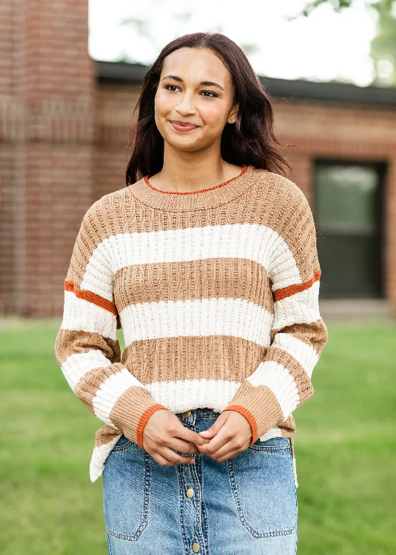 Multi-Striped Crewneck Sweater - FINAL SALE Machine Wash Dry Clean Hand Wash