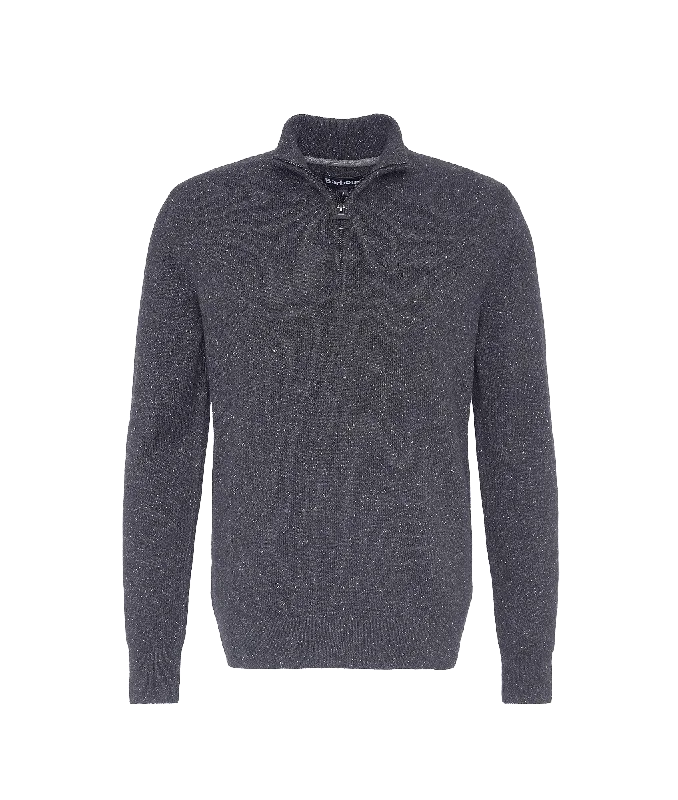 Essential Tisbury Half Zip Sweatshirt - Black Hoodie with Slit Hem Functional Movement