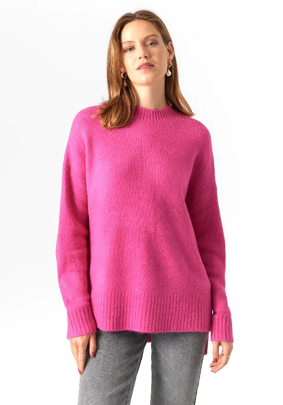 Vero Moda Lefile Knitted Jumper, Fuchsia Purple Tailored Straight A-Line