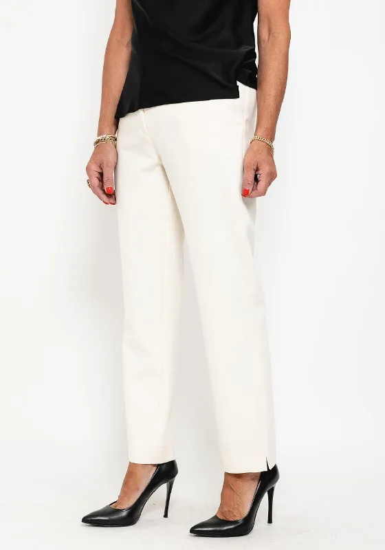 Camelot Tailored Leg Trousers, Cream Trousers practical durable