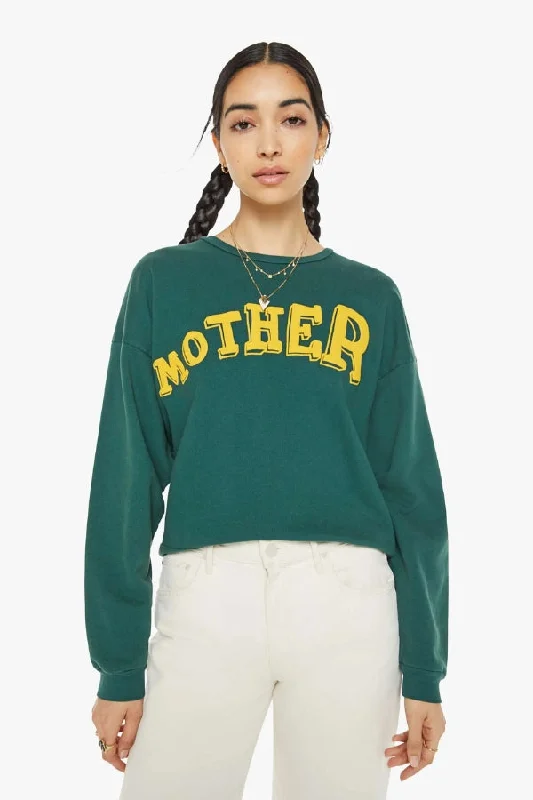 MOTHER The Drop Square Sweatshirt Hoodie with Double Zipper Versatile Adjustable