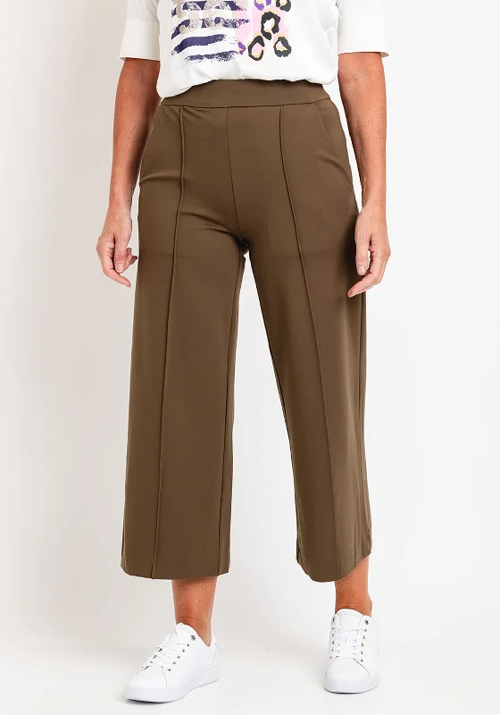 Masai Piana Wide Leg Crop Trouser, Khaki Trousers Polka Dot Cute