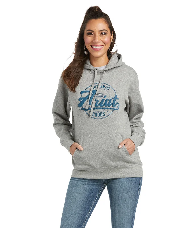 Women's REAL Arm Logo Hoodie Hoodie with Oversized Fit Loose Comfortable