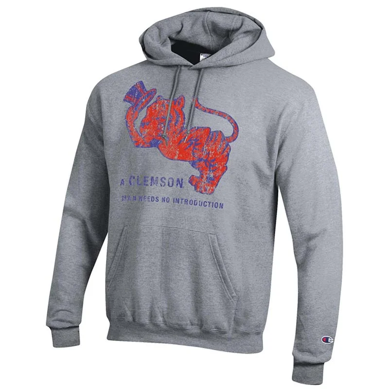 Clemson Tiger Hoodie Hoodie with Velcro Closure Adjustable Secure