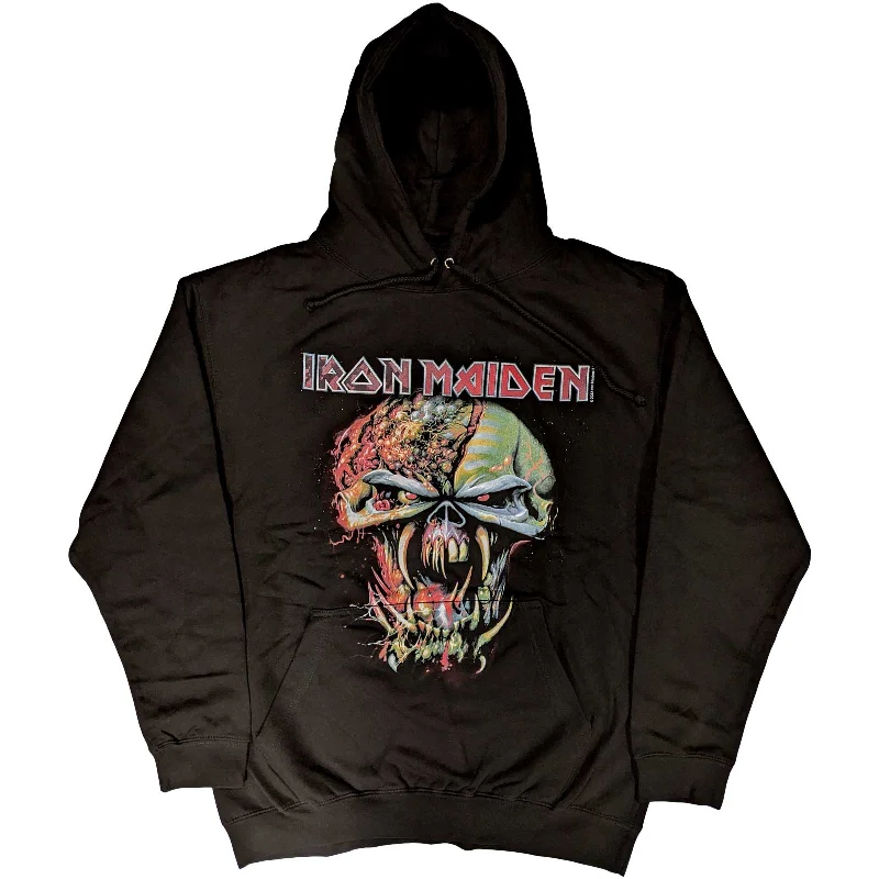 Iron Maiden Unisex Hoodie- Final Frontier Big Head - Official Licensed Design Hoodie with Elastic Waist Stretchable Comfortable