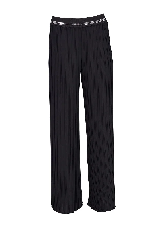 Ora Pleated Wide Leg Trousers, Black Trousers Sale Discount