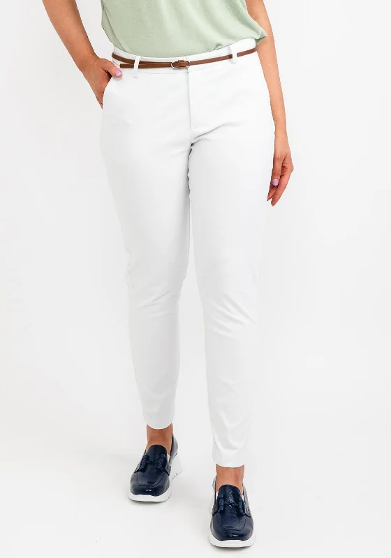 b.young Slim Leg Trousers, White Trousers versatile functional