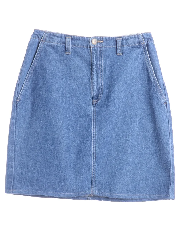 Label Short Denim Skirt pencil skirt chic