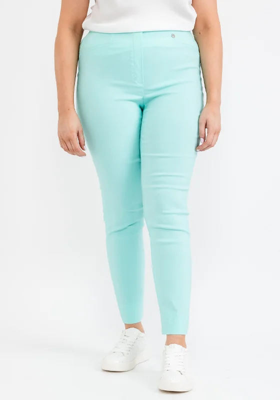 Robell Rose 09 Cropped Trousers, Aqua Trousers Winter Warm