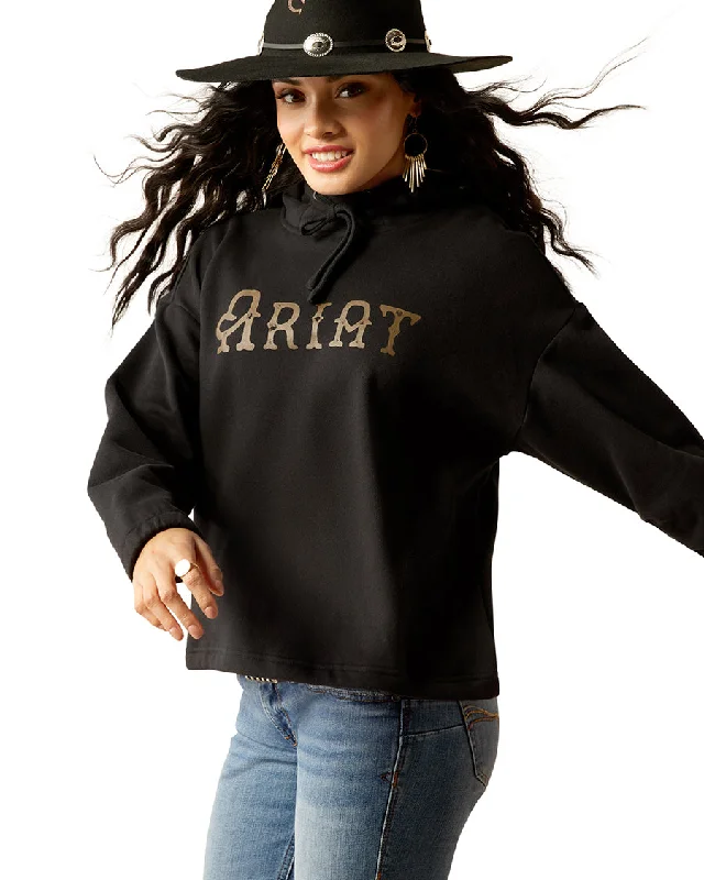 Women's Essential Hoodie Hoodie with Cuffed Sleeves Snug Secure