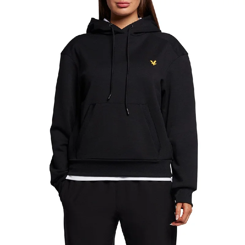Lyle & Scott Women's Naomi Hoodie - Jet Black Hoodie with Full-Zip Functional Layering