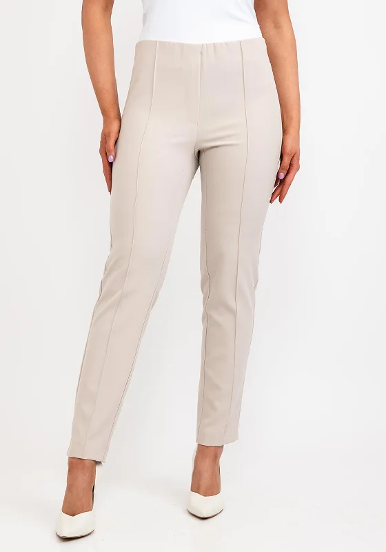 Zerres Jane Pleat Leg Trousers, Stone Trousers Timeless Classic