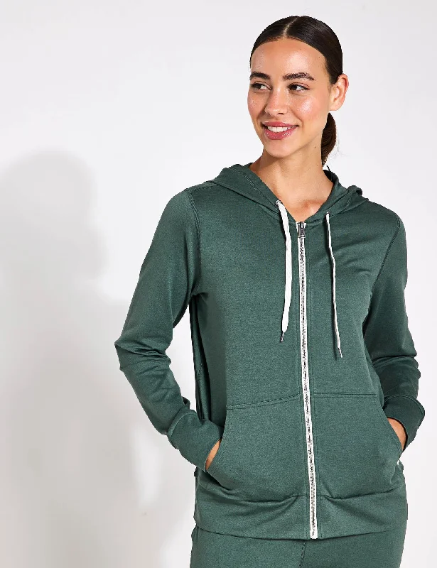 Halo Performance Hoodie 2.0 - Marsh Heather Hoodie Dress Longline Feminine