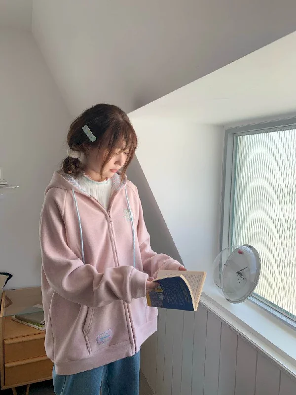 Pink sweater cardigan【s0000005269】 Turtle Neck Boat Neck Asymmetrical Neck