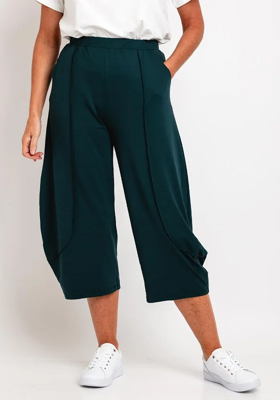 Elsewhere Marfa Wide Leg Crop Trouser, Peacock Chinos Cotton Straight Leg