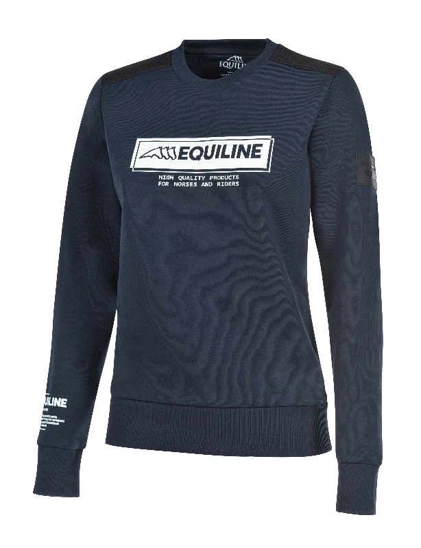 Equiline Cicelyc Womens Sweatshirt Hoodie with Embroidery Detailed Premium