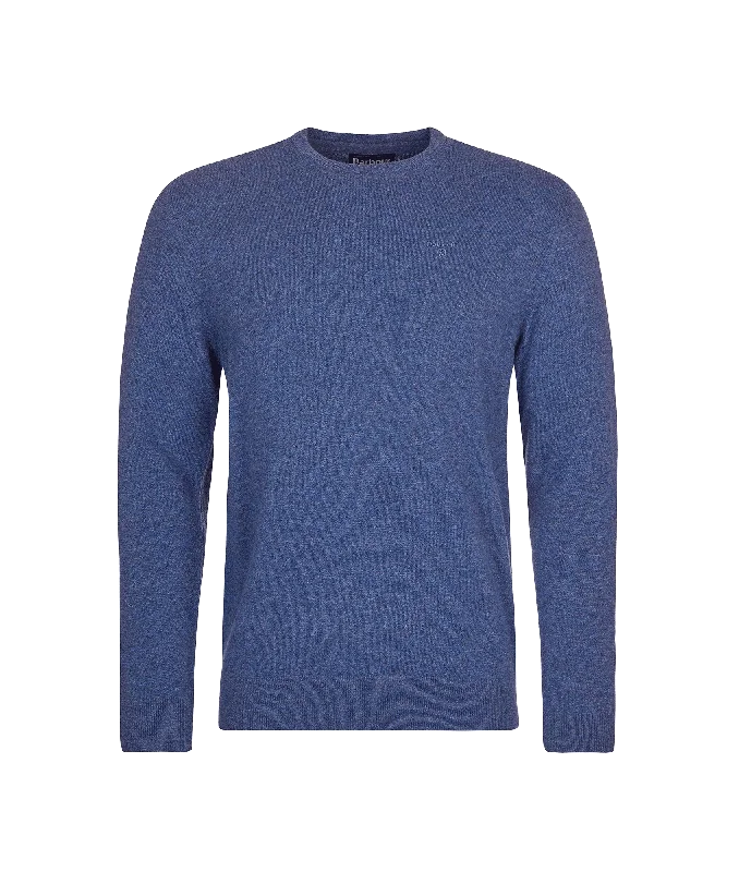 Essential Crew Neck Sweatshirt - Blue Hoodie with Belted Waist Structured Tailored