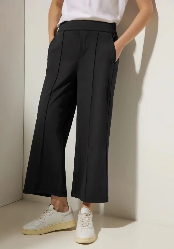 Street One High Waist Culotte Trouser, Black Trousers Evening Elegant