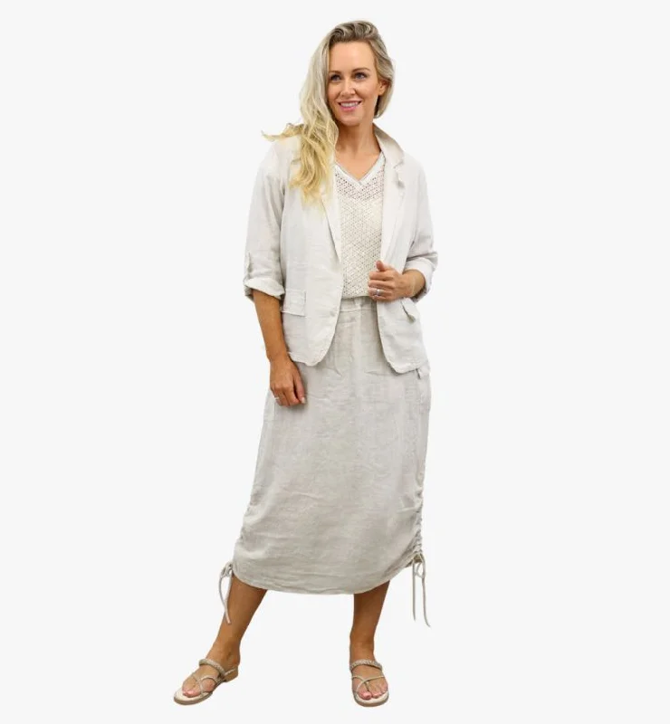 POWER linen skirt slim fit skirt