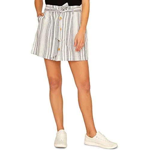 Sagebrush Paper-Bag Mini Skirt chiffon skirt airy