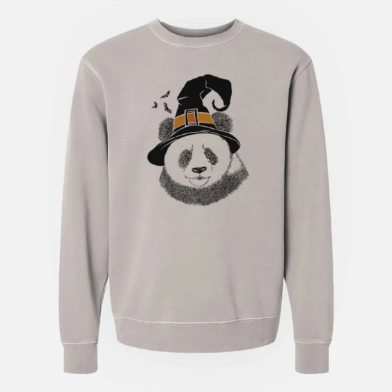 Witch Po the Panda - Unisex Pigment Dyed Crew Sweatshirt Hoodie with Hood Adjustable Protection