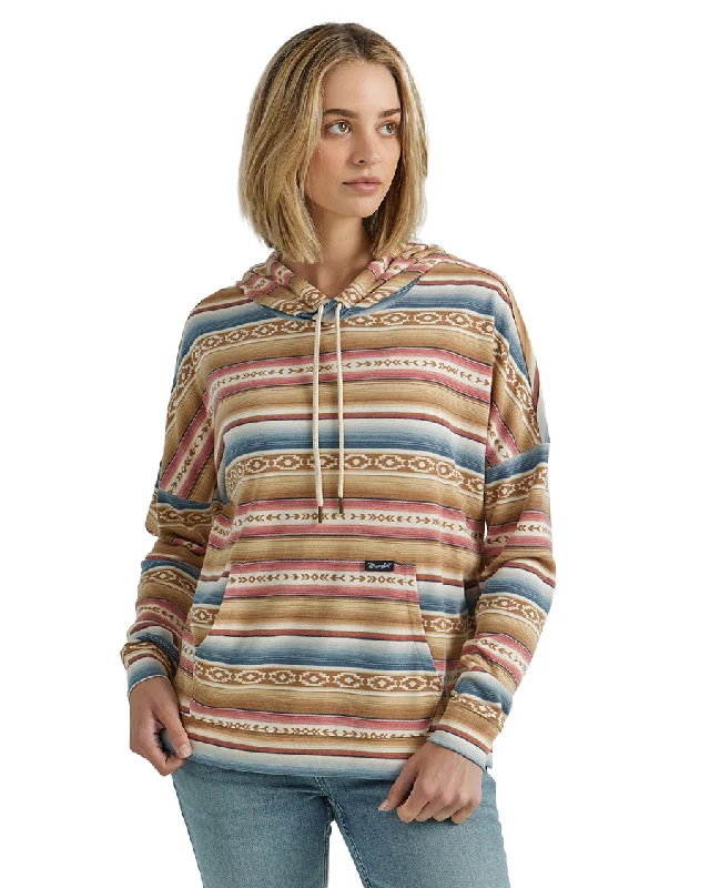 Women's Retro Americana Hoodie Hoodie with Monochrome Minimalist Simple