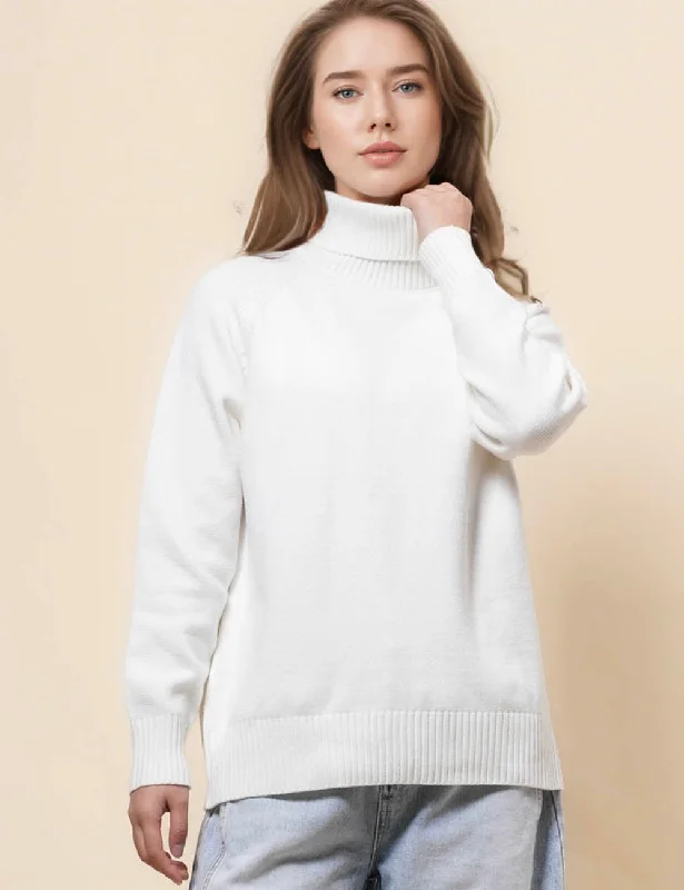 Ladies High Neck Everyday Sweater Pullover SKT41095 Wool Sweater Cotton Sweater Cashmere Sweater