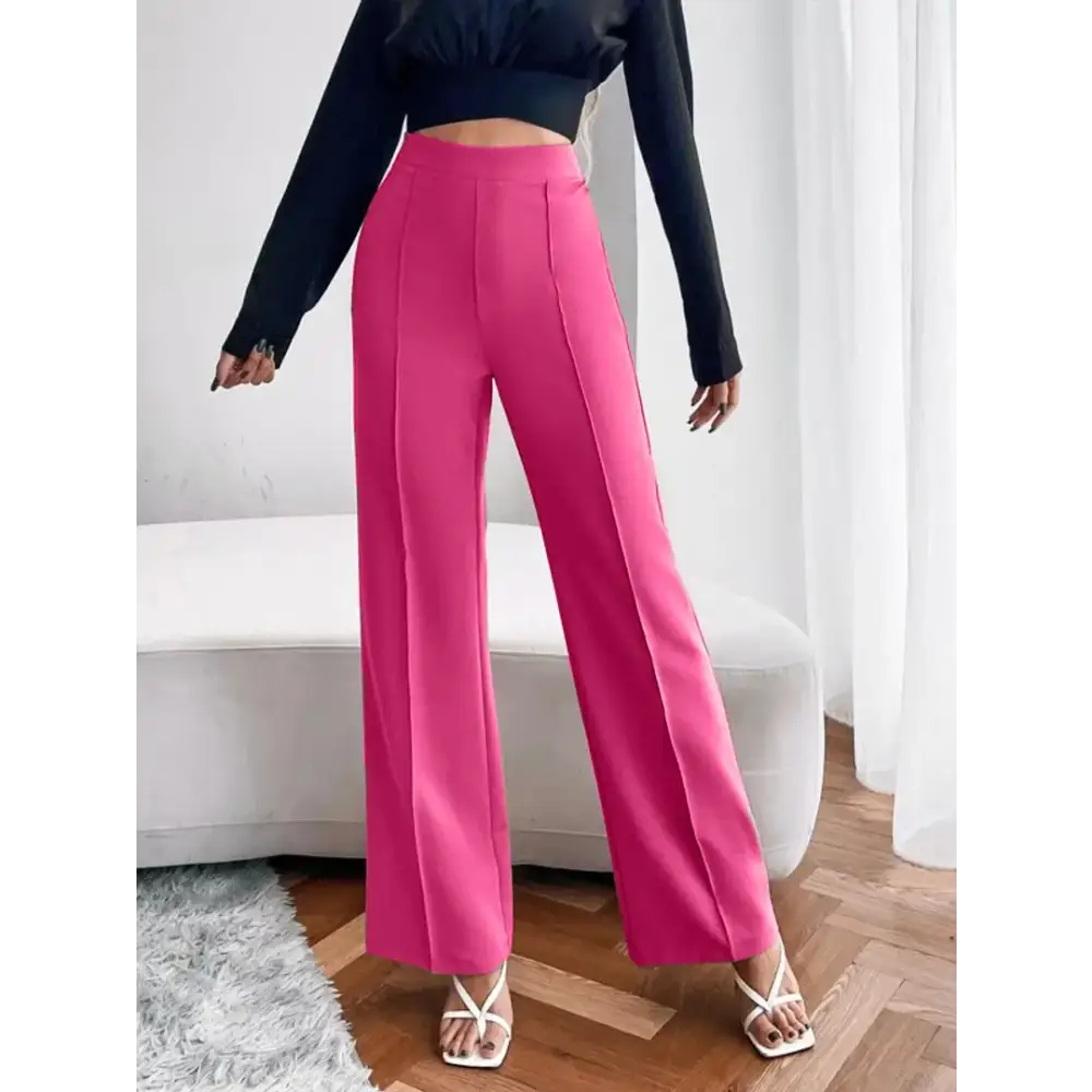 Women Regular Fit Cotton Blend Trousers Trousers Trousers Formal