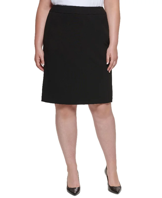 Calvin Klein Plus Size Pencil Skirt leather skirt durable