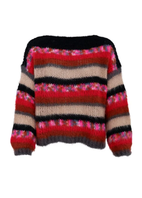 Casey Multi Striped Jumper Velvet Chenille Corduroy